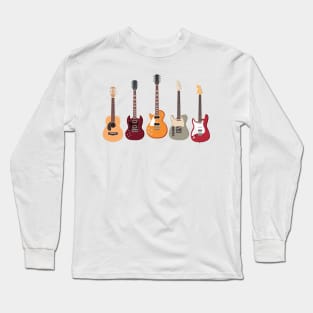 Left-Handed Guitars: Celebrating the Melodies of Southpaw Musicians Long Sleeve T-Shirt